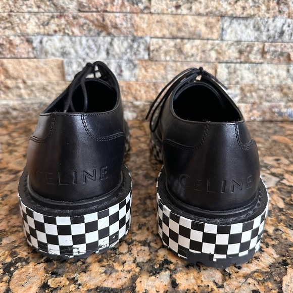 CELINE
RANGER LEATHER DERBY SHOES WITH CHECKERED SOLE - Picture 8 of 14